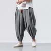 Oversize Men Loose Harem Pants Autumn Chinese Linen Overweight Sweatpants  Casual Brand Trousers Male