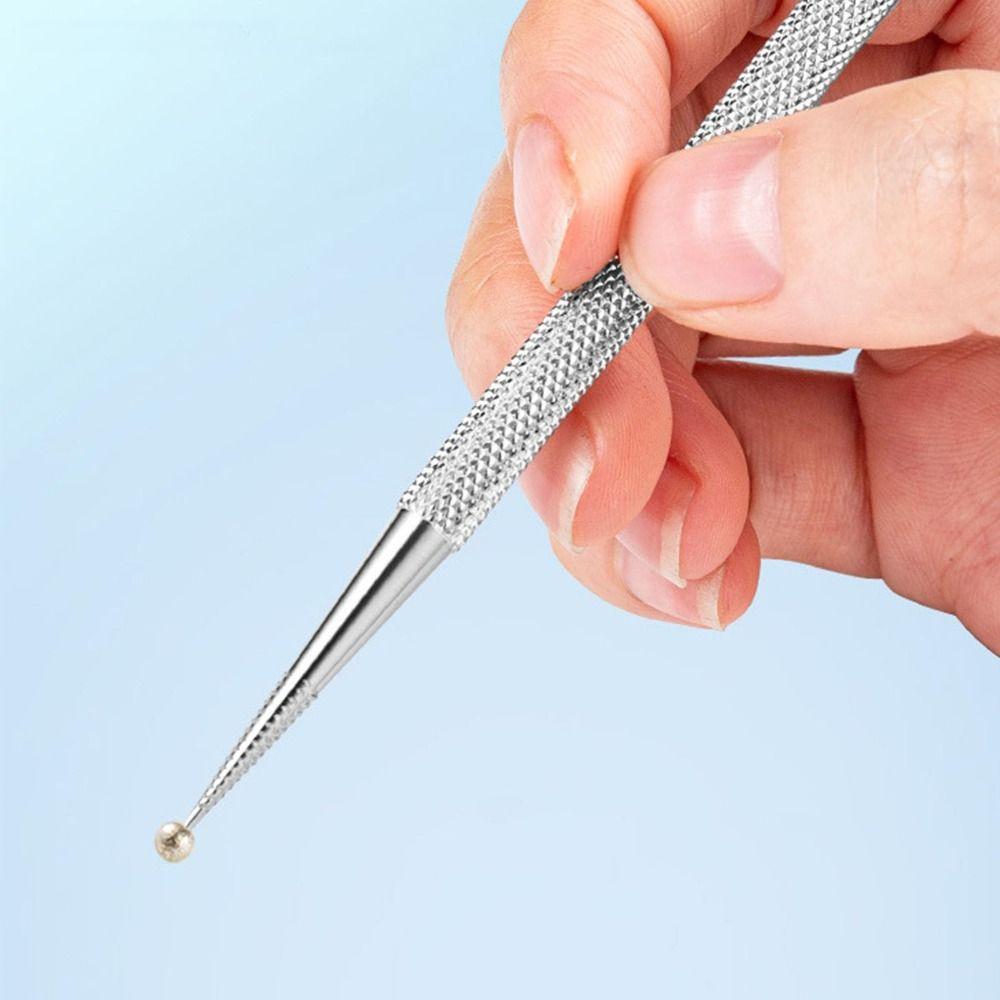 Stainless Steel Cuticle Pusher Double Ended Manicure Stick Nail Polish Nail Dotting Pen  Nail