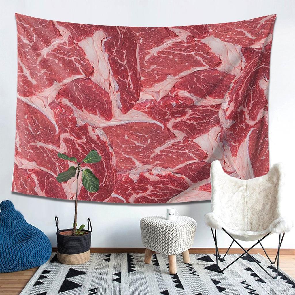 Meat Tapestry Decoration Art Aesthetic Tapestries for Living Room Bedroom Home Wall Cloth Wall Hanging
