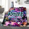 Customiz Name Personality Kpop Demon Hunters Blanket Soft &Warm Sofa Office Bed Travel Lunch Break Blanket, Gift Suitable All Seasons