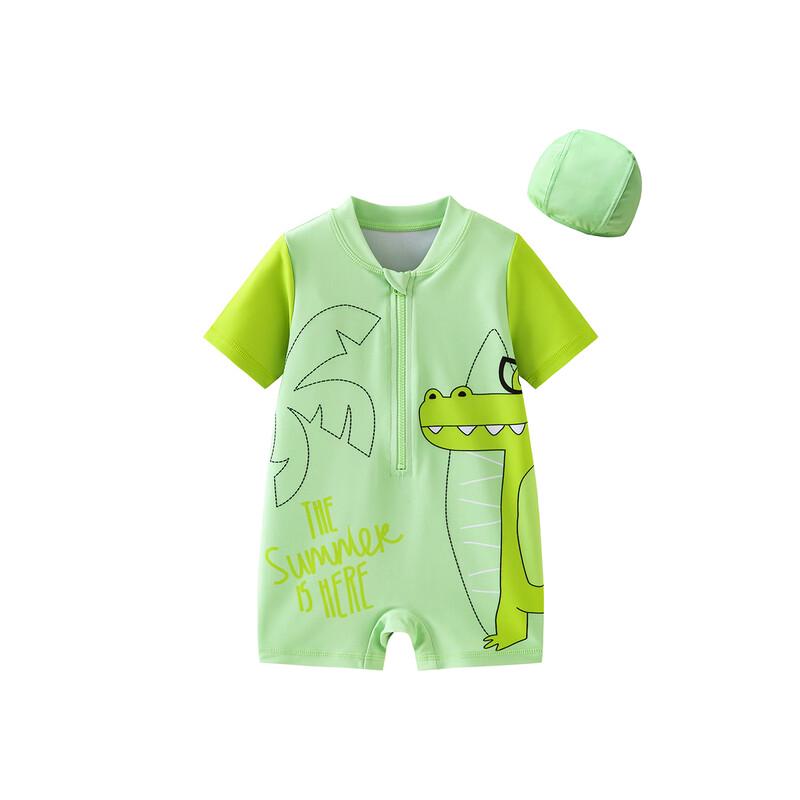 Minibala Kids UPF50+ Sun Protection One-Piece Swimsuit with Cap