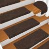 Self-Adhesive Stair Mats 30 Pcs. Brown 65X21X4 Cm