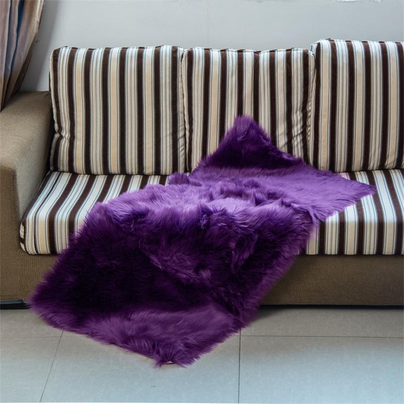 Faux Sheepskin Wool Carpet Soft Fluffy Plush Fur Rug Bedroom Balcony Mat