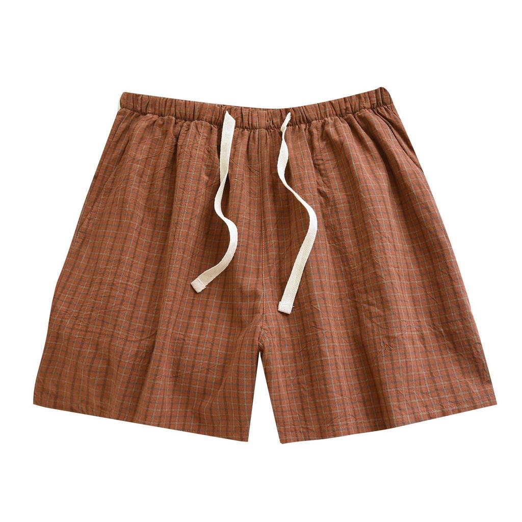 Damen Sommer Pyjama und Strandshorts aus reiner Baumwolle, gewaschen