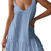Women's Loose Casual Print V-neck Cami Beach Dress