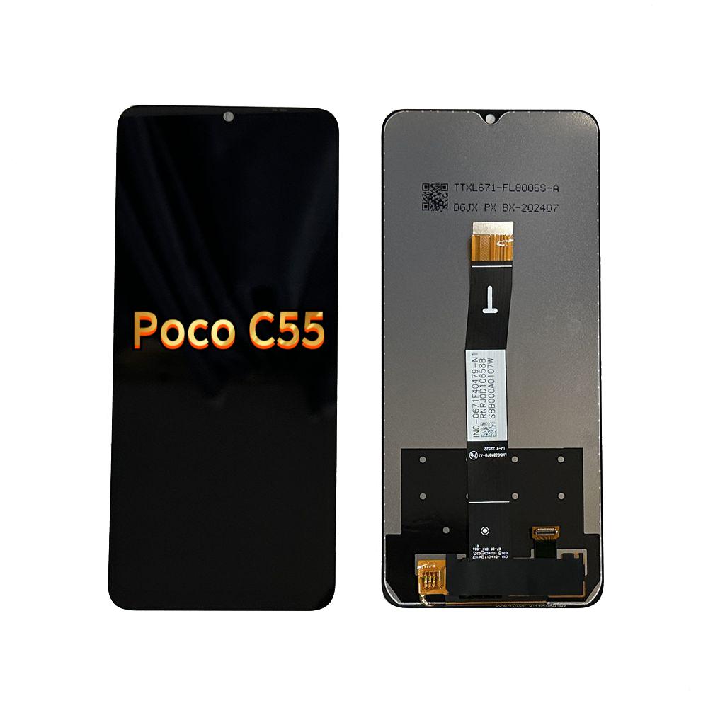 

Полный комплект ЖК-экрана и тачскрина для Poco C55;черный; + Инструменты