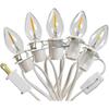 5 žárovek pro řetěz s paticí C7, příslušenství ke světýlkům Vánoční vesničky, kabel s 5 LED žárovkami