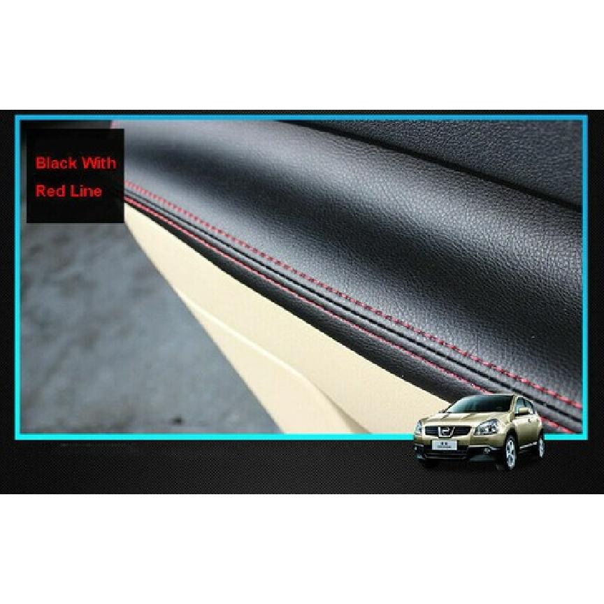 4Pcs/set Car Door Armrest Panel Cover Microfiber Leather Pads For Nissan QASHQAI