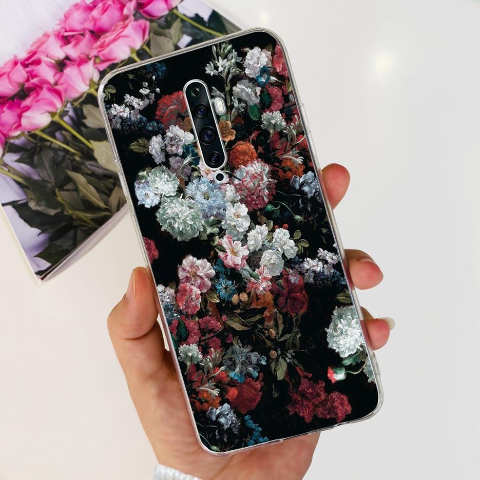 For Oppo Reno 2 2F 2Z Case Luxury Painted Cover Clear Silicone Phone Case For Oppo Reno2 F Reno 2Z Reno2 Reno2F Reno2Z Soft Bags