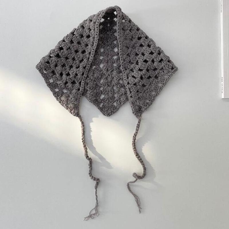 Schönes Häkel Dreieckiges Haarband Schal Gestrickter Schal Halstuch Krawatte Zurück Binden Kopftuch Modeaccessoire für Campi