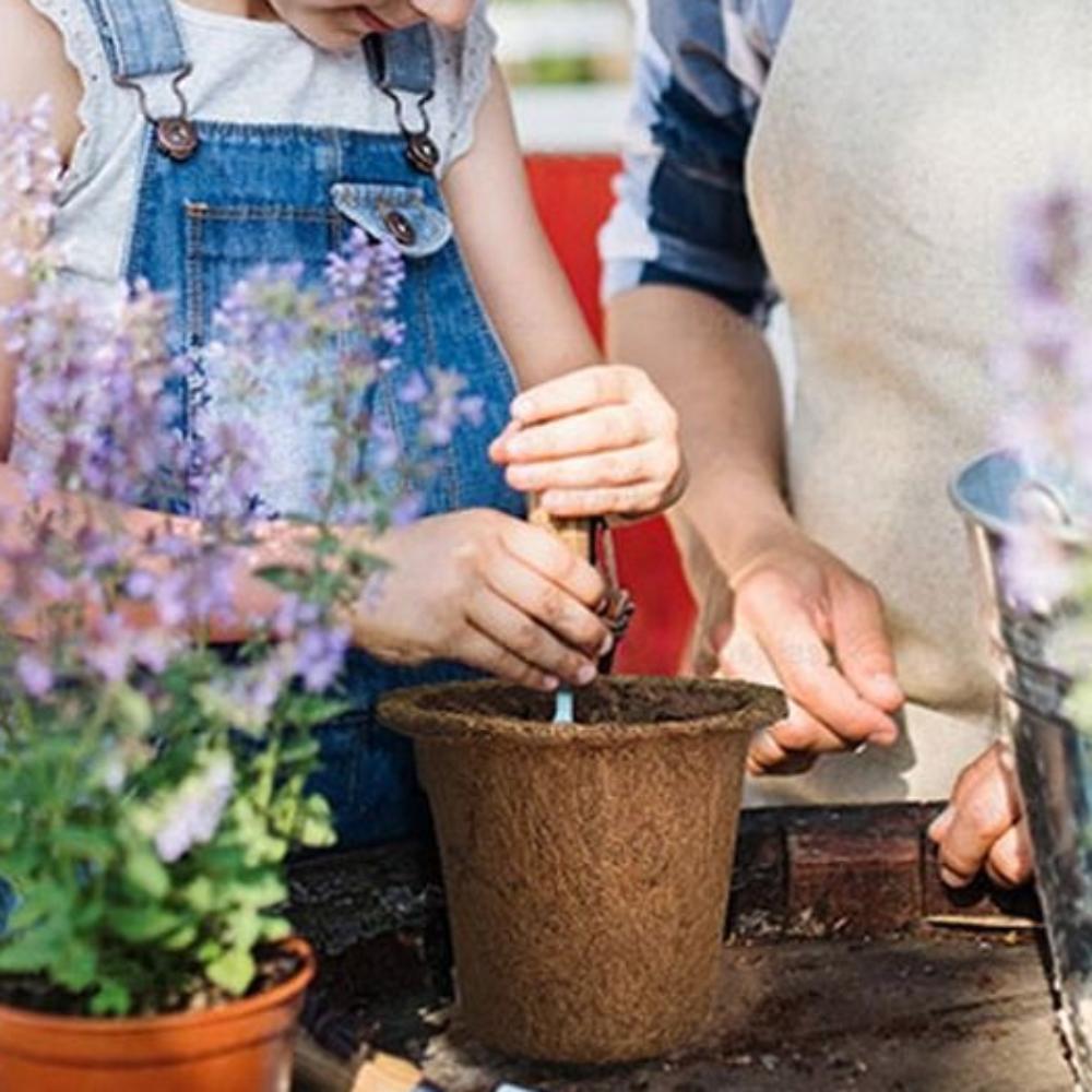 3pcs Biodegradable Nursery Pots Coconut Fiber Flower Pot  For Plant Garden Supply