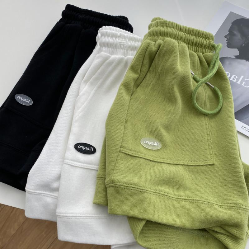 Women's Comfortable Loose Wide-legged Drawstring A Pants Slim Waist Slim Fit Casual Home Versatile Sports Shorts