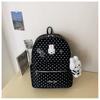 Schoolbag New Cute Miffy Rabbit Polka Dot Simple Backpack Large Capacity Going Out Lightweight Backpack Student Class School Bag Female