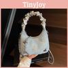 Small Cloud Butterfly Shaped Pu Bags Handbag Ruched Detailing Strap Shoulder
