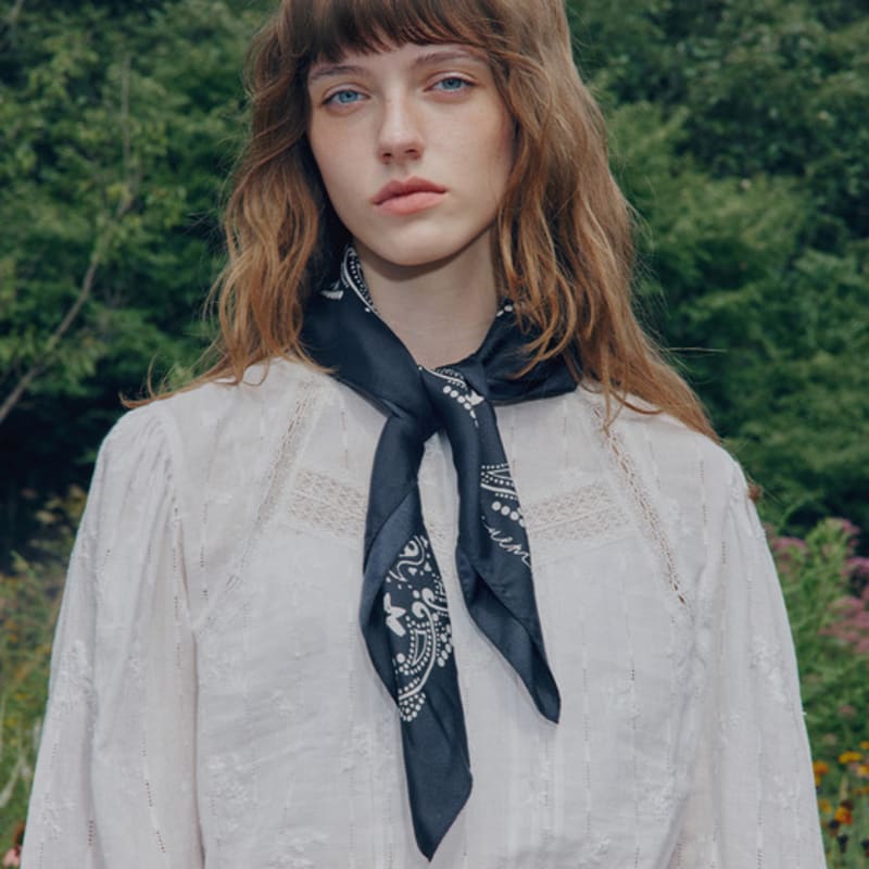 muemuer Bird Start Paisley Bandana Silk Scarf MU2599SC901M_2color