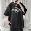 Gothic Cotton Short Sleeve T-shirt Summer Oversize Letter Print Tees Top Casual Loose Streetwear Harajuku Gym Clothing