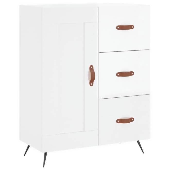 VidaXL Buffet Blanc brillant 69,5x34x90 cm Bois d'ingénierie 830230
