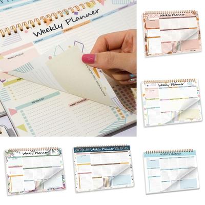 Coil Design Weekly Planner Notebook Colorful Desk Task Planning 2025 New Work Planners  for Goals