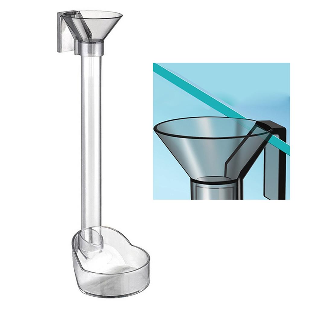 Fish Shrimp Feeder Tube Acrylic Directional Feeding Wall Hanging Aquarium Feeding Tube for Aquarium