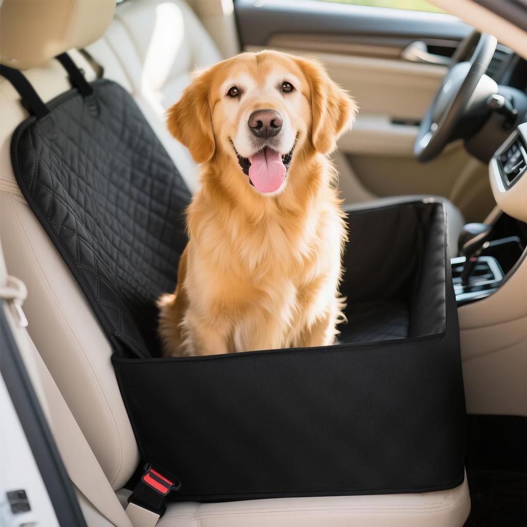 Waterproof Pet Seat Cushion For Cars With Nonslip Base For Small Dogs