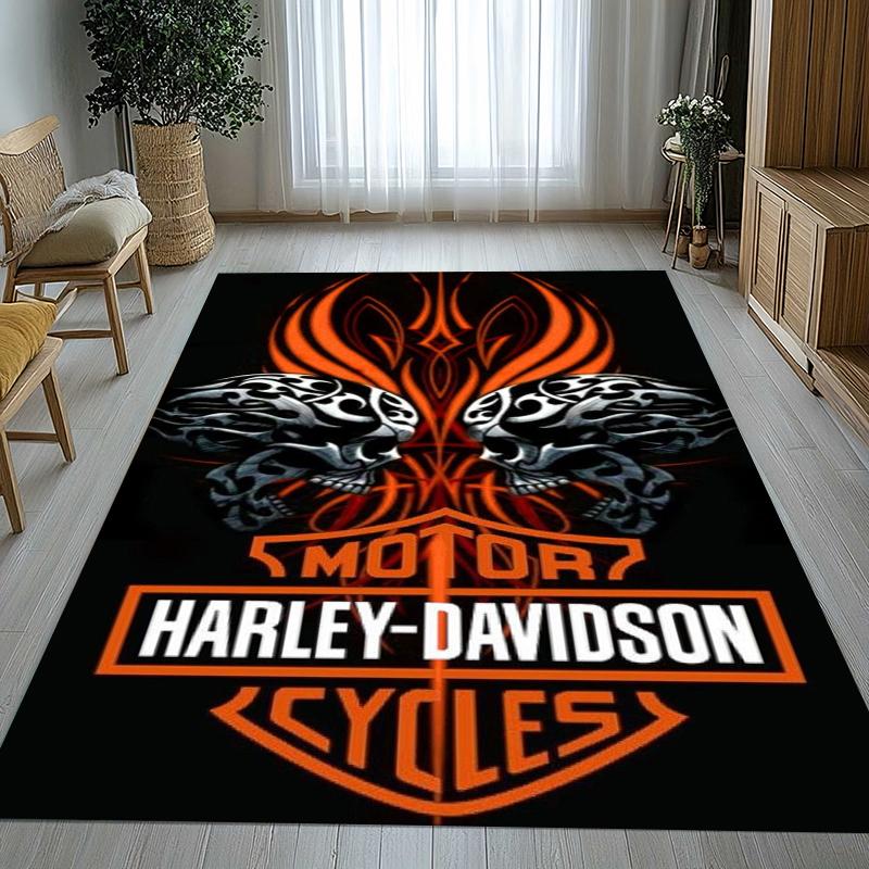 

Retro H-Harleys Racing Moto Living Room Non-Slip Area Rug Soft Carpet for Bedroom Kids Playroom Sofa,Home Decor Doormat Gift 40x60cm