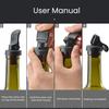 Manual Vacuum Wine Sealer, Hand Pump Bottle Stopper, Reusable Airtight Preserver for Champagne, Home Bar Accessory