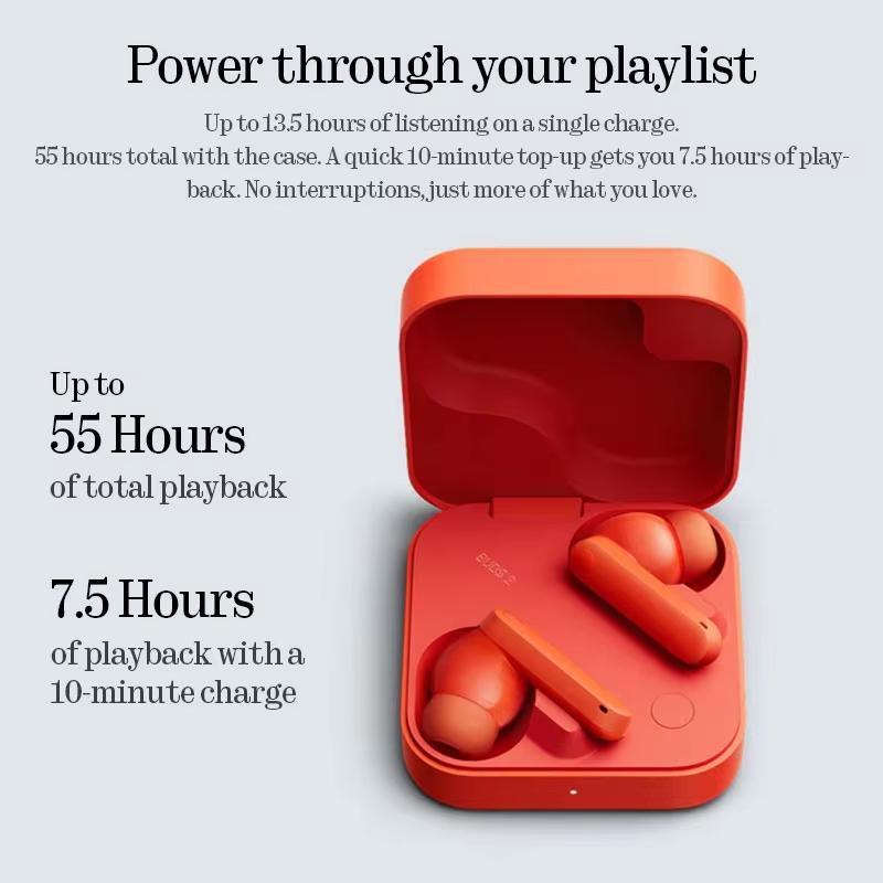 CMF by Nothing Buds 2 Global Version Earphone 48dB Hybrid ANC IP55 Water and dust resistance 4 Bluetooth5.4 11mm PMI Driver Android 6.0
