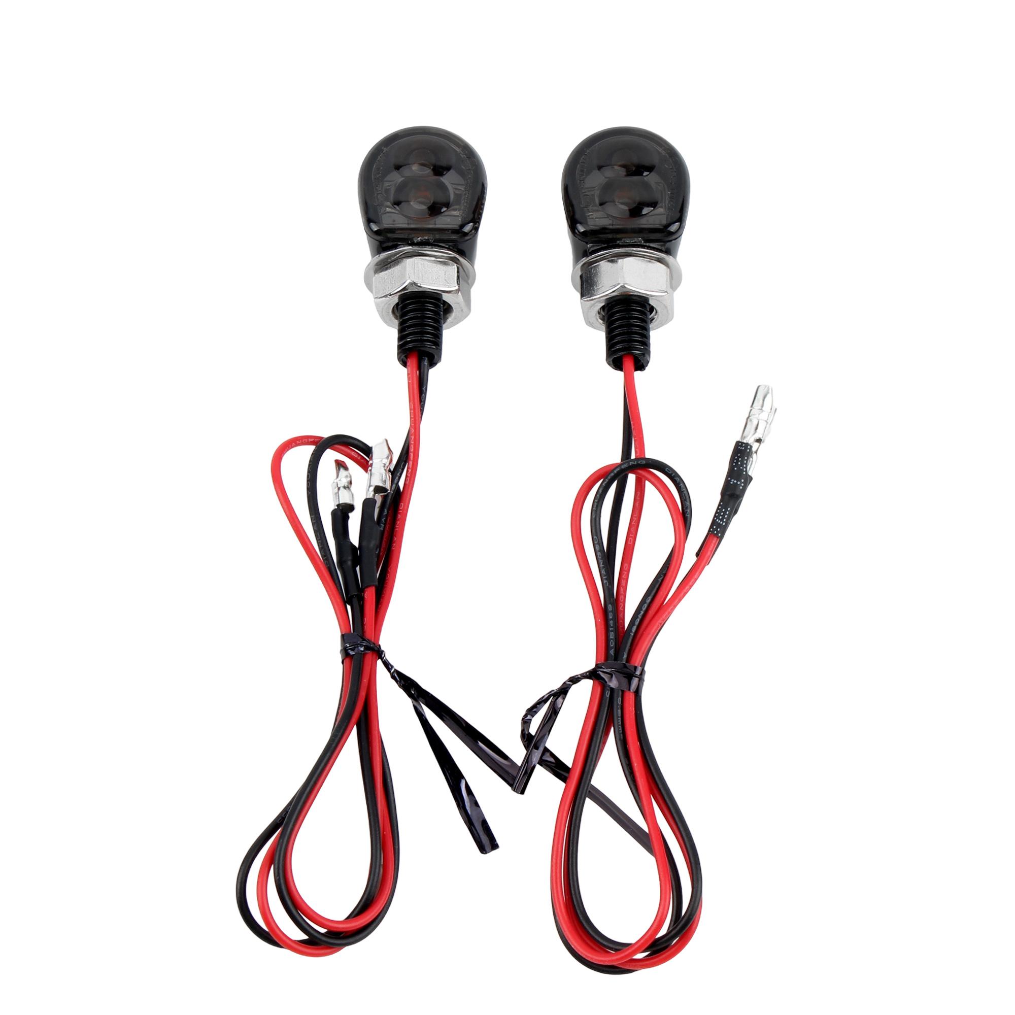 

Светодиодный указатель поворота для мотоцикла M8, индикатор, мигалка, универсальная мини-лампа для мотоцикла, для Cafe Racer, Bobber, Honda чёрный