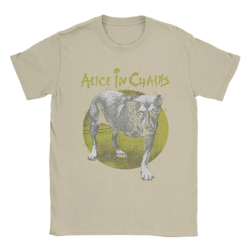 Novelty Alice In Chains Band Dog T-Shirts Men Women Round Neck Cotton T Shirts Heavy Metal Music Short Sleeve Plus Size Clothing