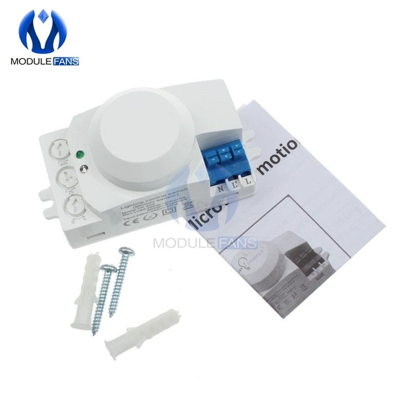 AC 220V 5.8GHz Microwave Movement Motion Detector Sensor Switch For Light Hottest Micro Wave Module