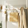 Over Door Hooks With Wooden Shelf For Jackets Hats Carbon Steel Clothes Rack Hanging Solution For Home Office