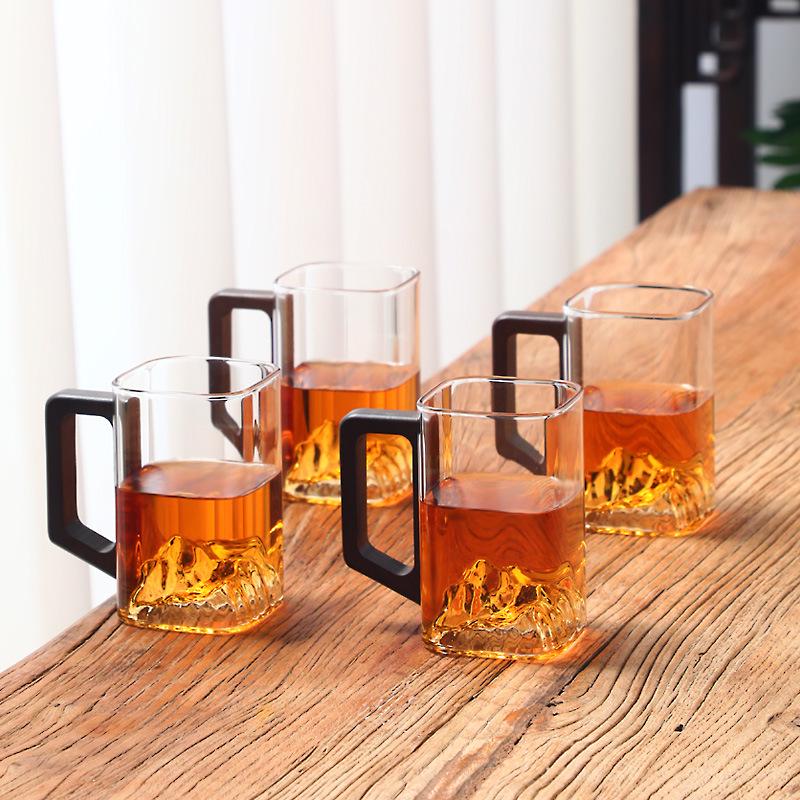 High-Temperature Resistant Transparent Glass Tea Cup for One Person – Exquisite and Personal Design