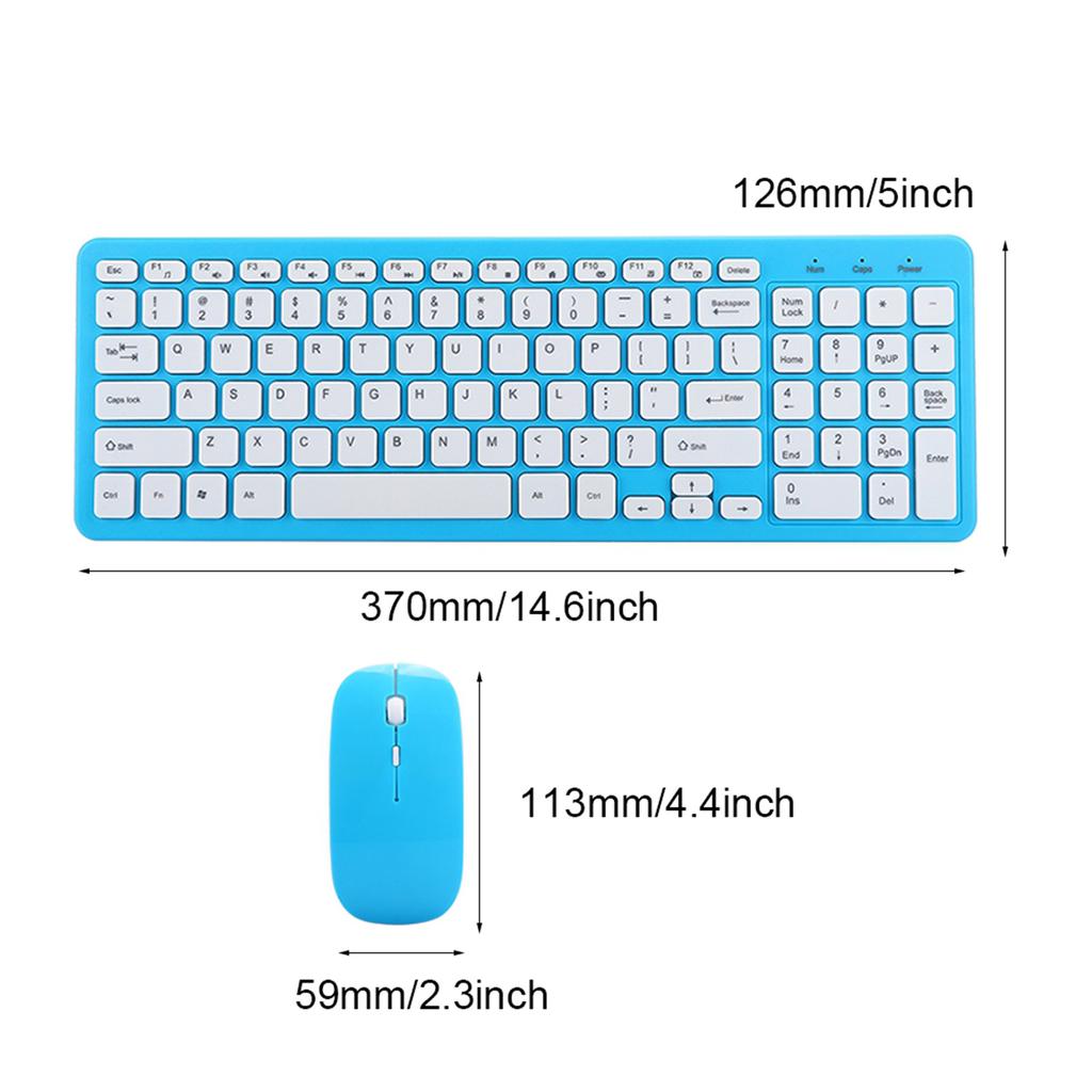 Wireless Mouse Keyboard Set   Gaming for Notebook Computer 3‑Speed   Receiver