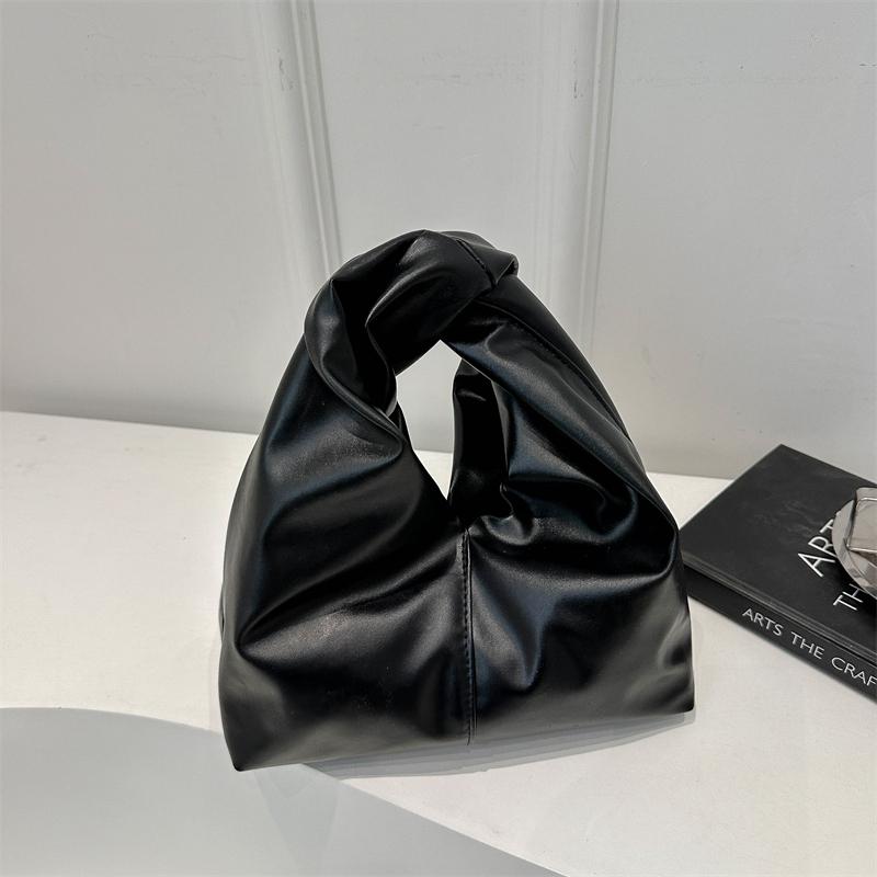 Women's Dopamine Pleated Handbag Lightweight PU Clutch Bag with Magnetic Closure for Casual Chic Style Shoulder Bag