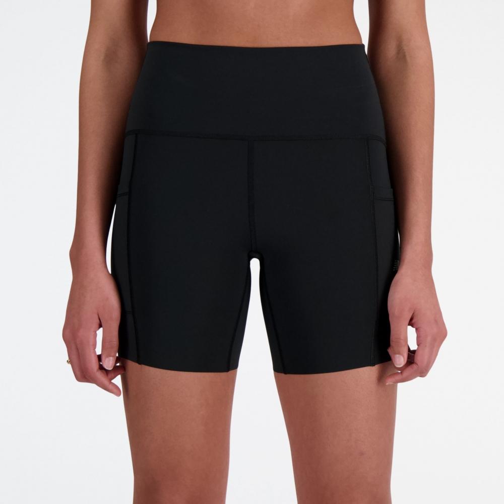 New Balance United Airlines NYC Half NB Sleek Pocket High Rise Short 6  WS41271CBK