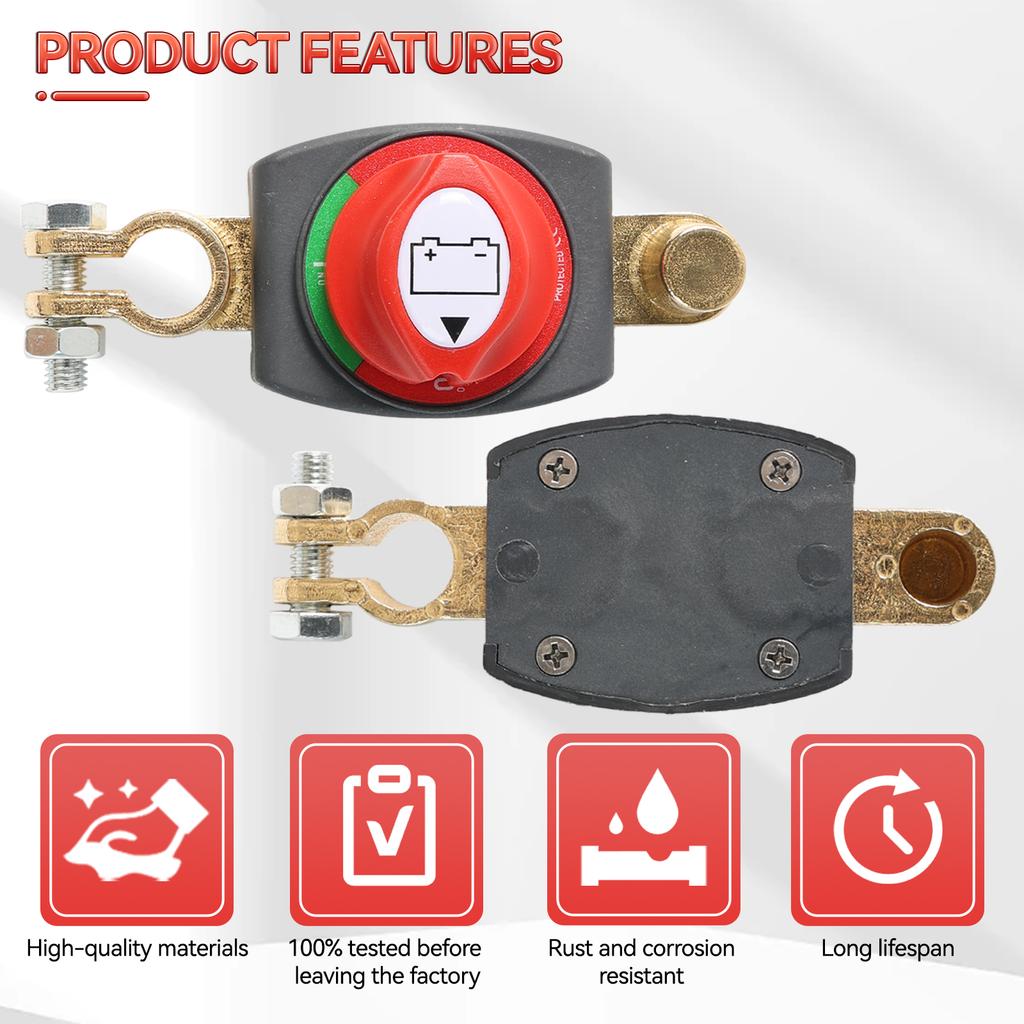 Battery Disconnect Switch Heavy Duty Switch Disconnect Isolator Metal Side Post Battery Disconnect Switch Multipurpose Battery