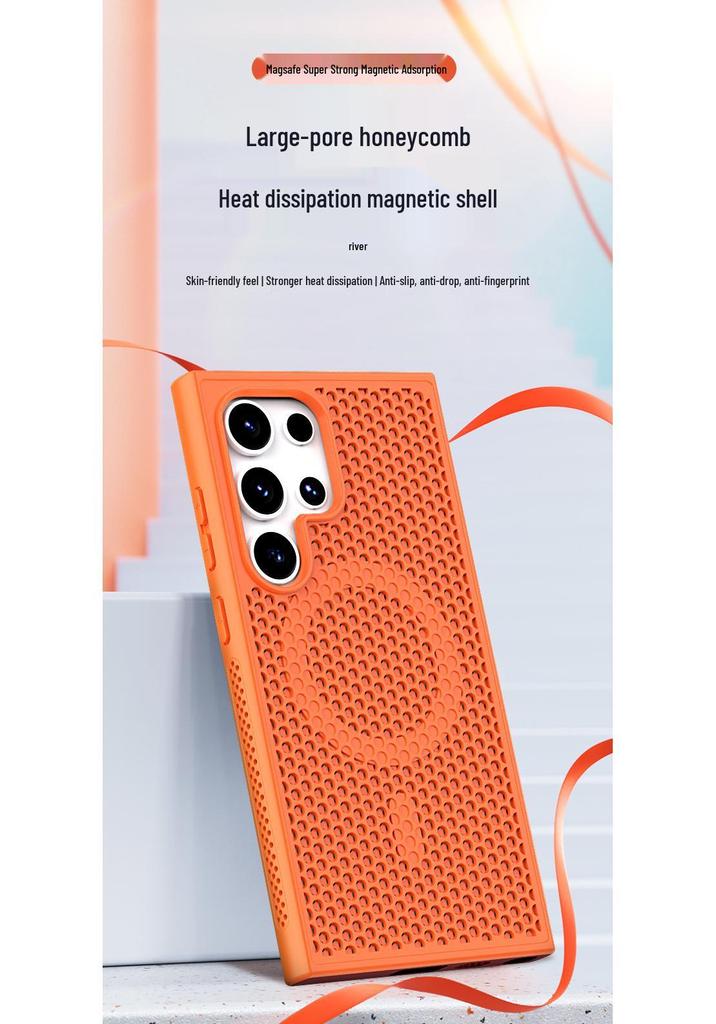 Samsung S26 Ultra Magnetic Heat Dissipation Phone Case, S5 Ultra Breathable & S24 Ultra Drop-Proof Protective Case