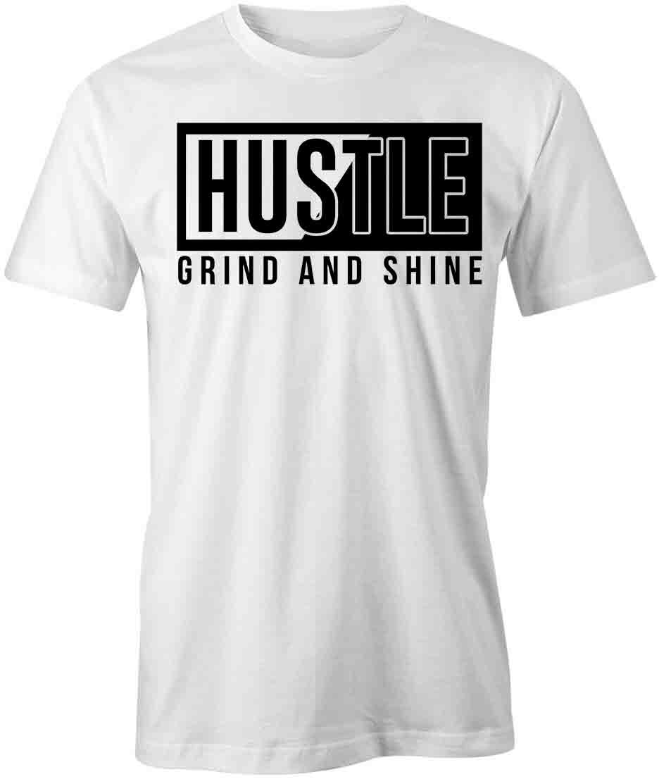 HUSTLE GRIND & SHINE TShirt Tee Short-Sleeved Cotton MOTIVATIONAL S1WSA165 M
