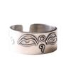 Horus Eye Ring Men Adjustable Wide Band Vintage Plated Copper Geometric Symbol Finger