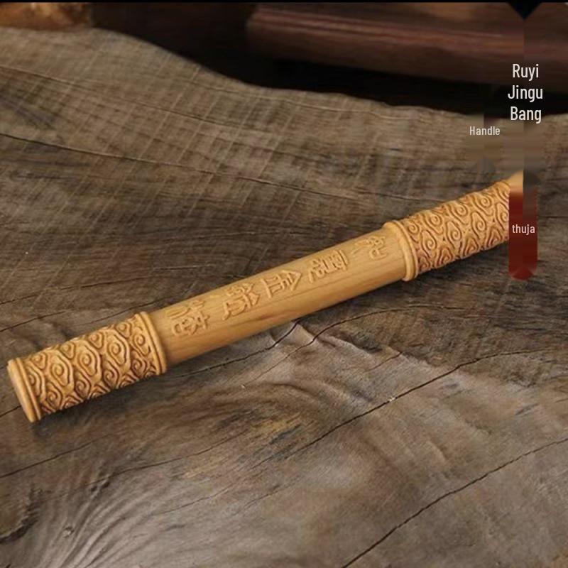 Taihang Cliff Cypress Sun Wukong Sculpture: Creative Solid Wood Monkey Desktop Ornament