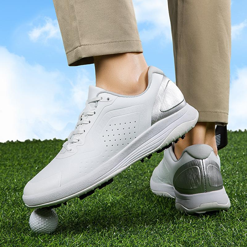 Large size men's shoes summer new fixed nail golf shoes men's waterproof breathable golf shoes