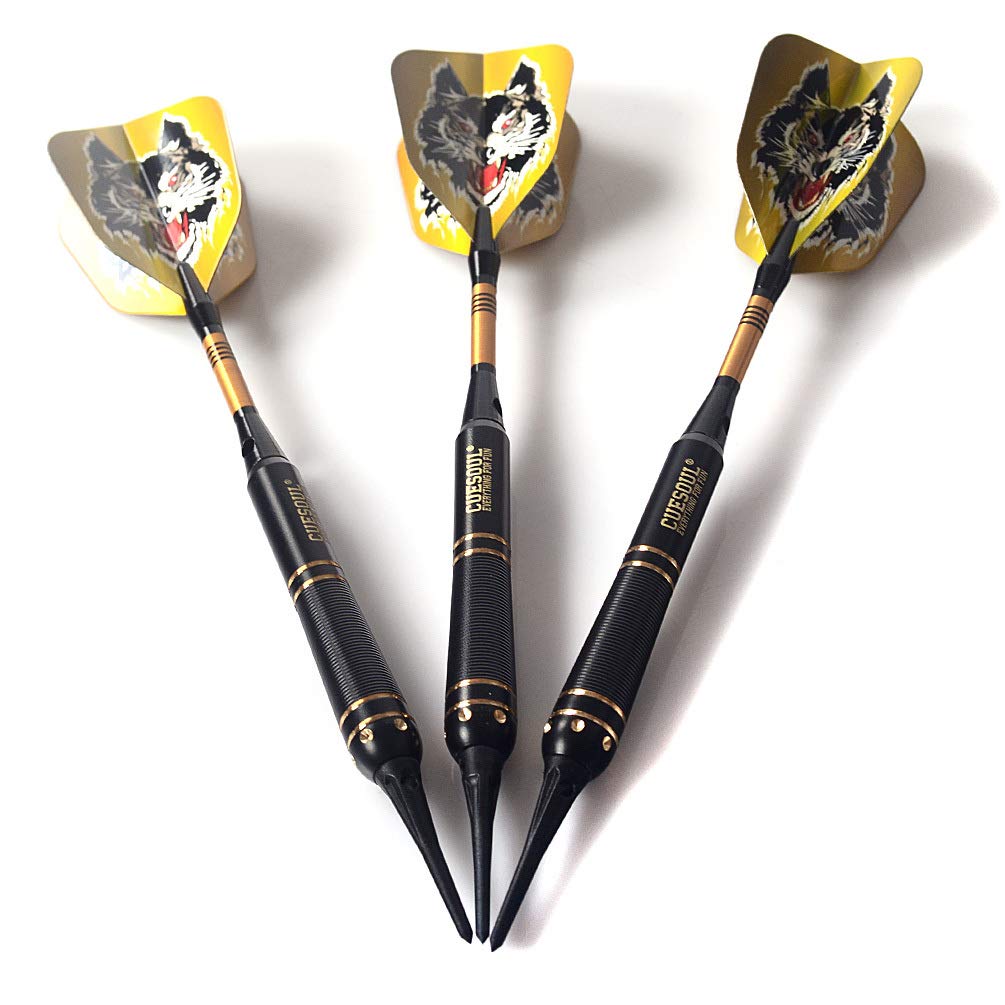 

CUESOUL Latest Wolf Design Series Soft Tip Darts 16 Gram Barrel of Black (Set 3) чёрный
