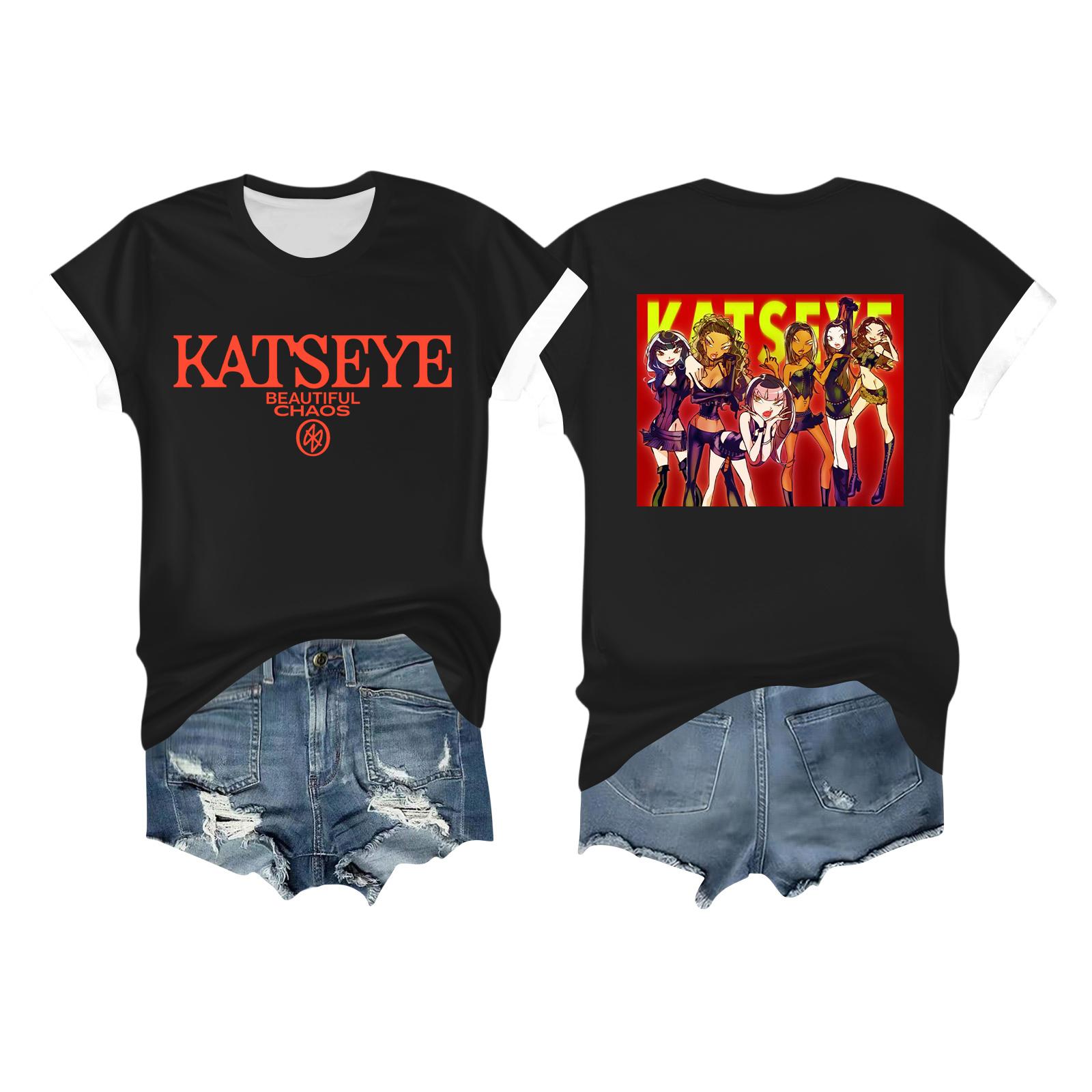 

Женская повседневная футболка с принтом, пуловер с круглым вырезом, топ с коротким рукавом S чёрный