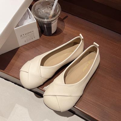 Fashion Drop Shipping Women Slip-on Leather Loafers Ladies Casual Round Toe Cute Flats Nurse Shoes Sneakers Spring Autumn Ballet Shoes