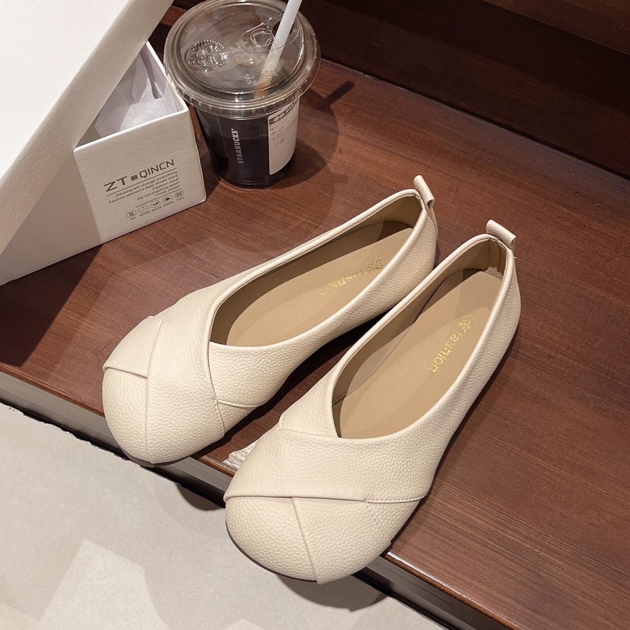 

Осенние туфли на плоской подошве с мягкой подошвой для беременных женщин, не вызывающие усталости, слипоны, нескользящие, удобные, повседневные 40 белый