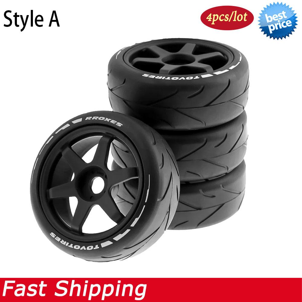 4PCS RC On-Road Tires Wheels 17mm Hex for 1/8 Arrma Limitless Infraction Felony ZD Racing HongNor Upgrade Parts