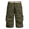 Men's Outdoor Cargo Shorts Below Knee Length Multiple Pockets Adjustable Waistband Relaxed Fit Durable Fabric