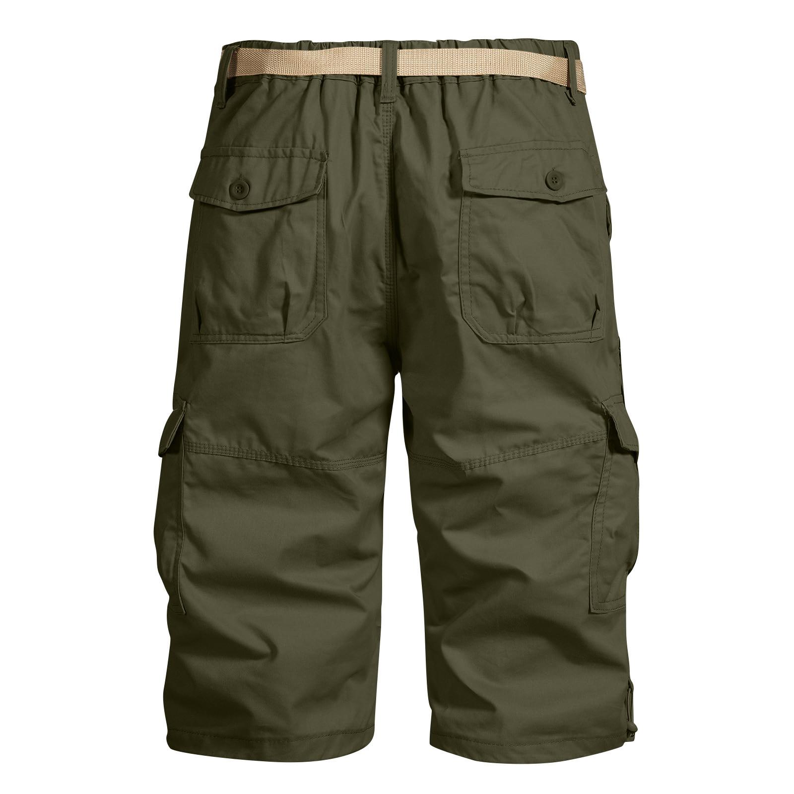 Мужские спортивные хлопковые льняные повседневные свободные шорты Повседневные пижамы — фото 5