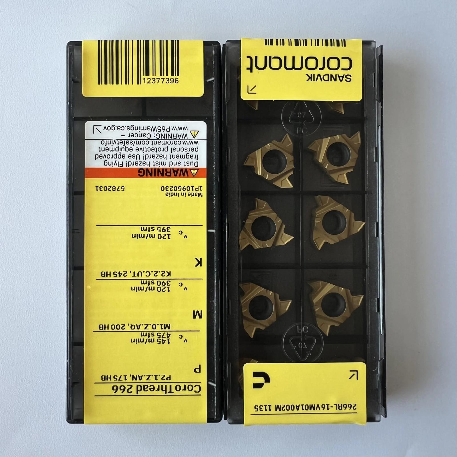 

SANDVIK / 266RL-16VM01A002M 1135 / Industrial indexable Carbide Inserts 10 Pcs