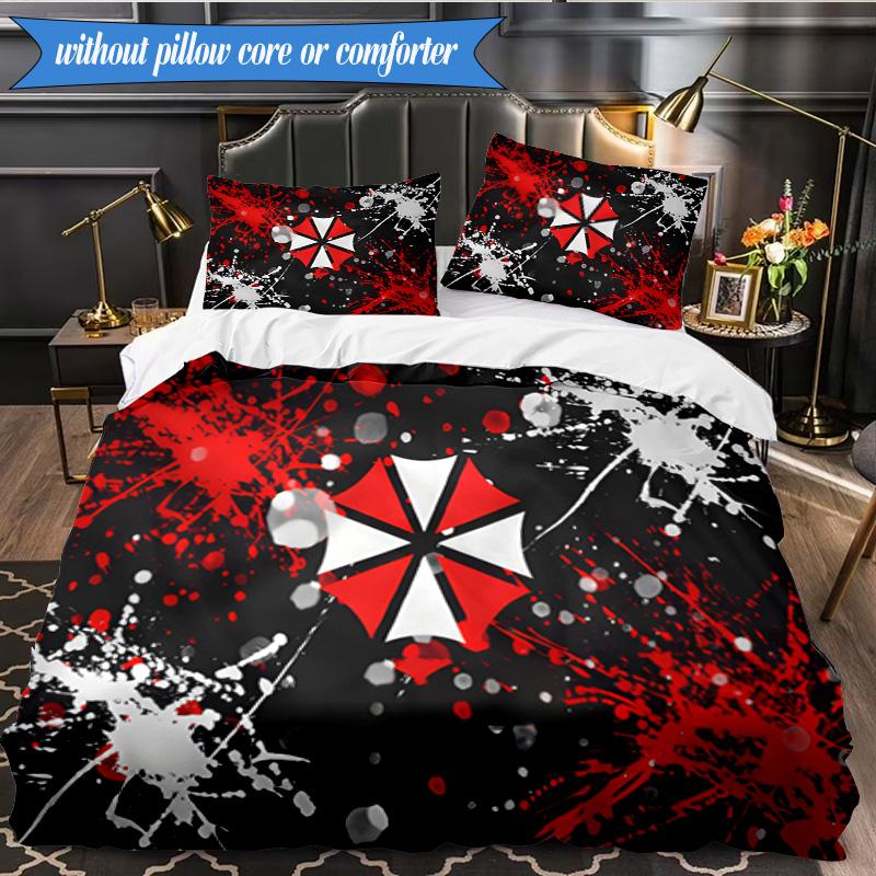 Umbrella Symbol 3pcs K-pop Music Group Bedding set,Ideal for Bedroom, Dormitory,Including Duvet Cover And 2pcs Pillowcases,Fan Gifts